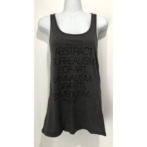 Urban Outfitters's Grey Racerback Graphic Tank Top
